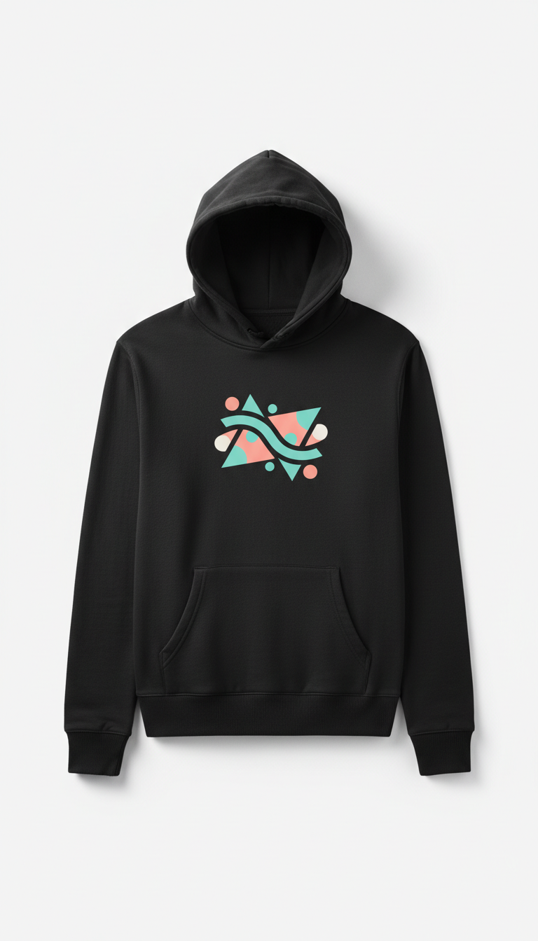 Graphite Black Hoodie With Custom Logo