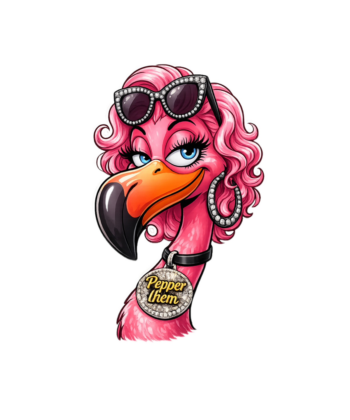 "Sassy Pink Pepper Them DTF transfer Design