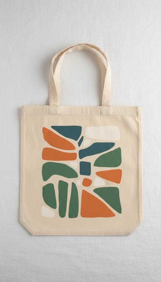Custom Printed Cotton Tote Bag with Long Handles