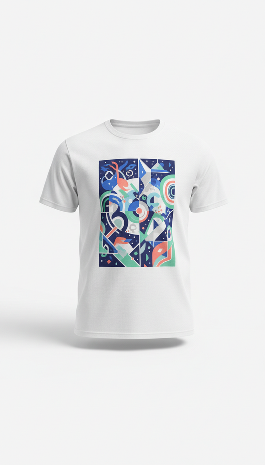 Cloud White Unisex T-Shirt With Vibrant Print