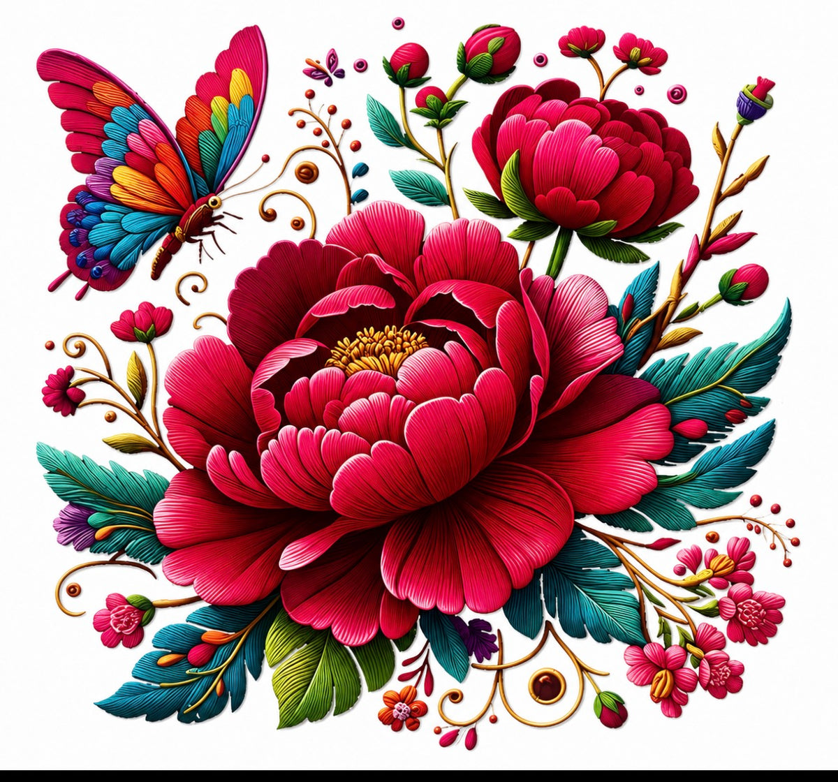 Vibrant Botanical DTF Transfer Design