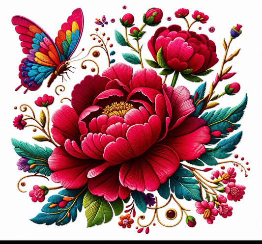 Vibrant Botanical DTF Transfer Design