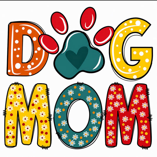 DOG MOM DTF Transfer DESIGN
