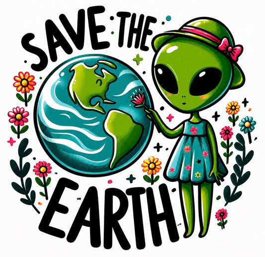 "Save The Earth" DTF Transfer Design