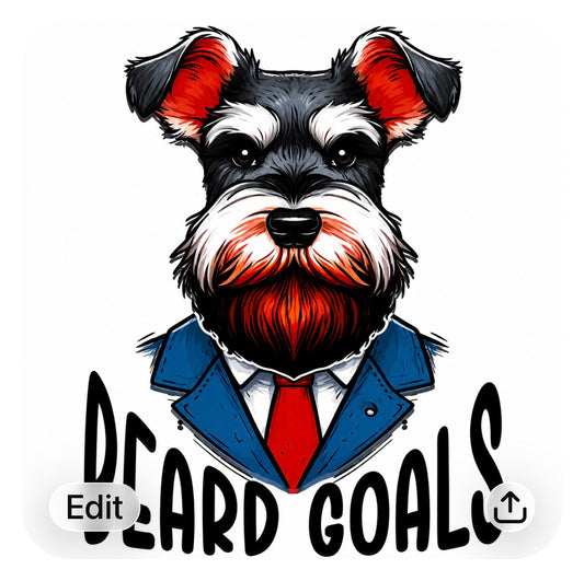 Beard Goal Pet DTF Design