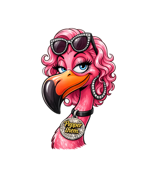 "Sassy Pink Pepper Them DTF transfer Design